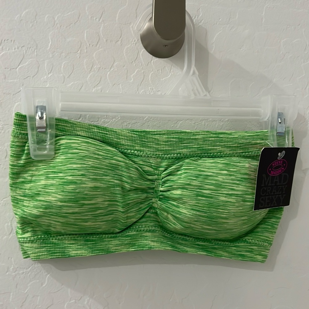 NWT Steve Madden Strapless Bandeau | Small | Lime